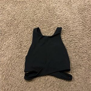 Black athleta cropped tank size small